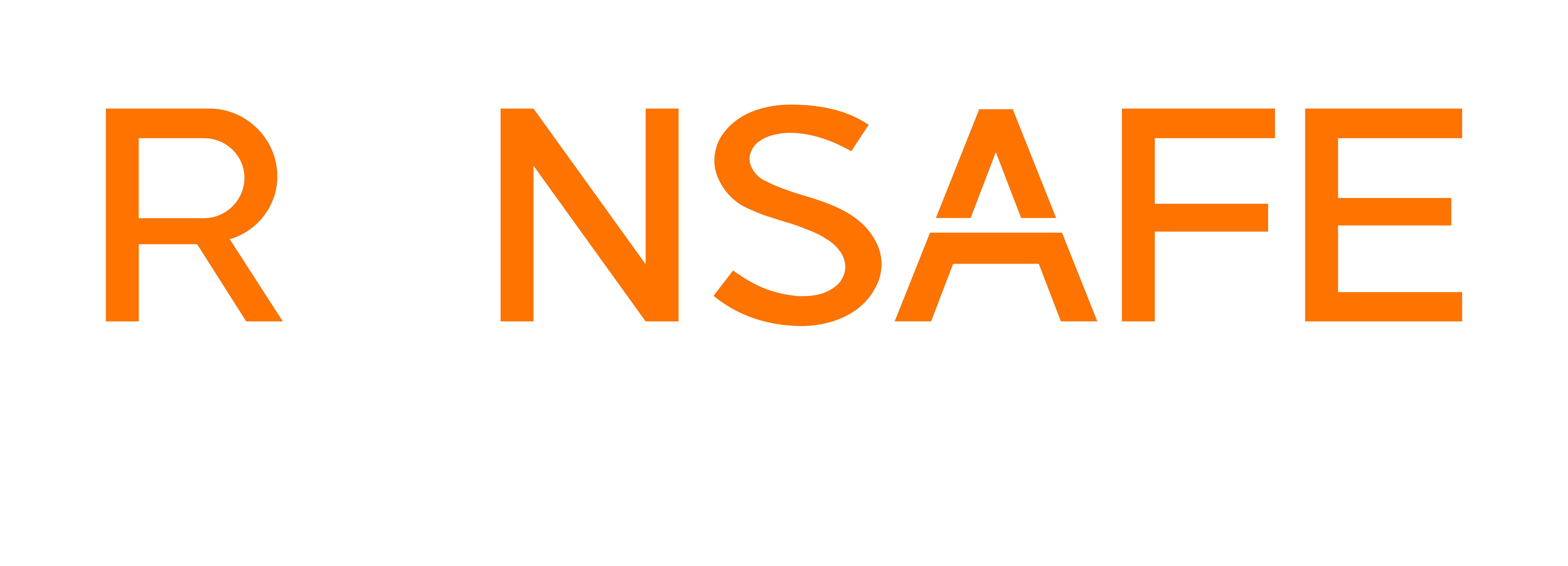 RunSafe White and Orange Logo