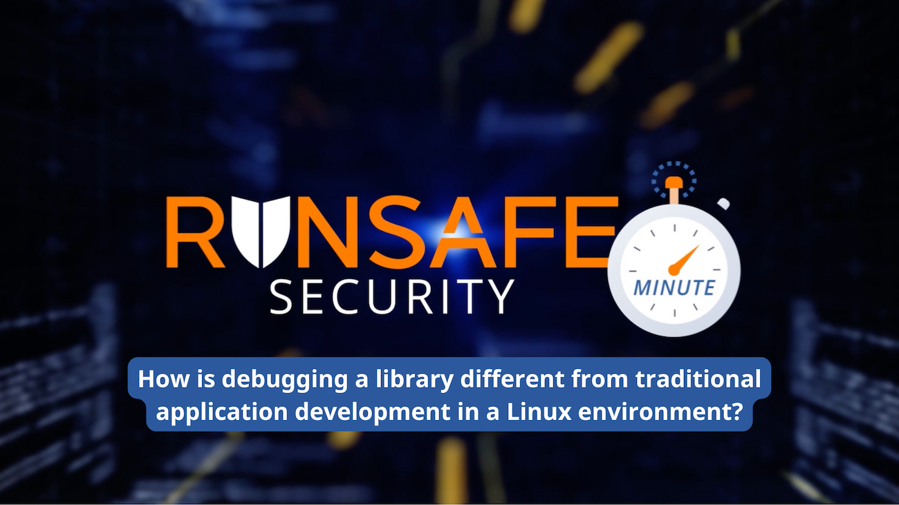 How is debugging a library different from traditional application development in a Linux environment?