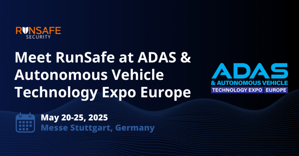 RunSafe Security at ADAS & Autonomous Vehicle Technology Expo Europe