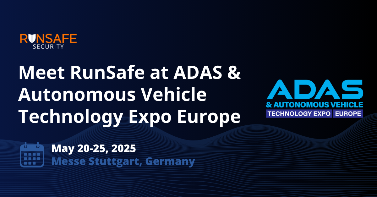 RunSafe Security at ADAS & Autonomous Vehicle Technology Expo Europe