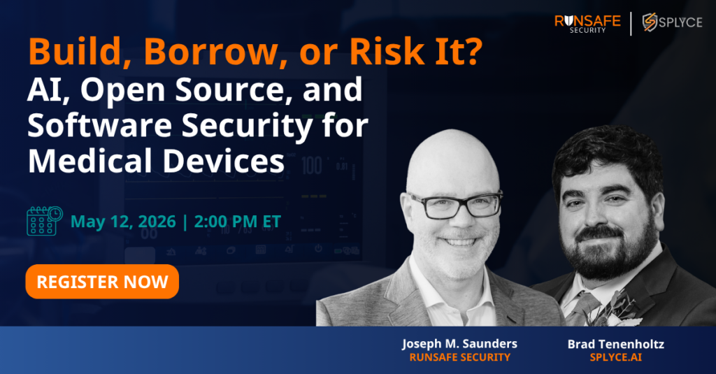 AI, Open Source, and Software Security for Medical Devices