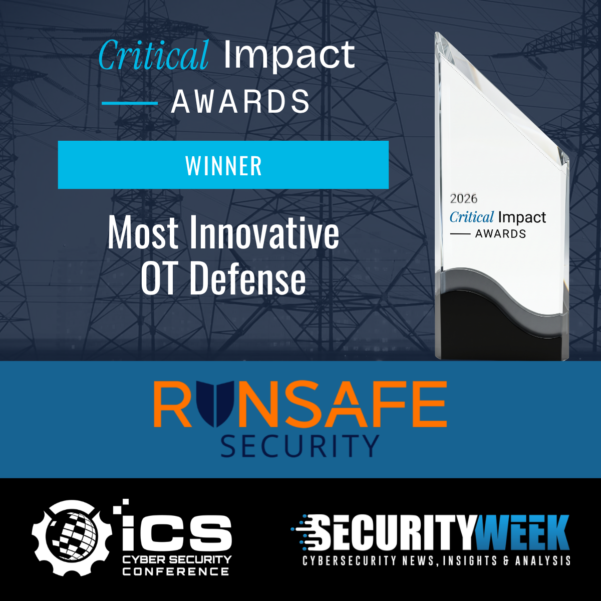 RunSafe Security Wins 2026 Critical Impact Award for Most Innovative OT Defense